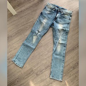 H&M Light Denim Blue Tapered Jeans for Boys